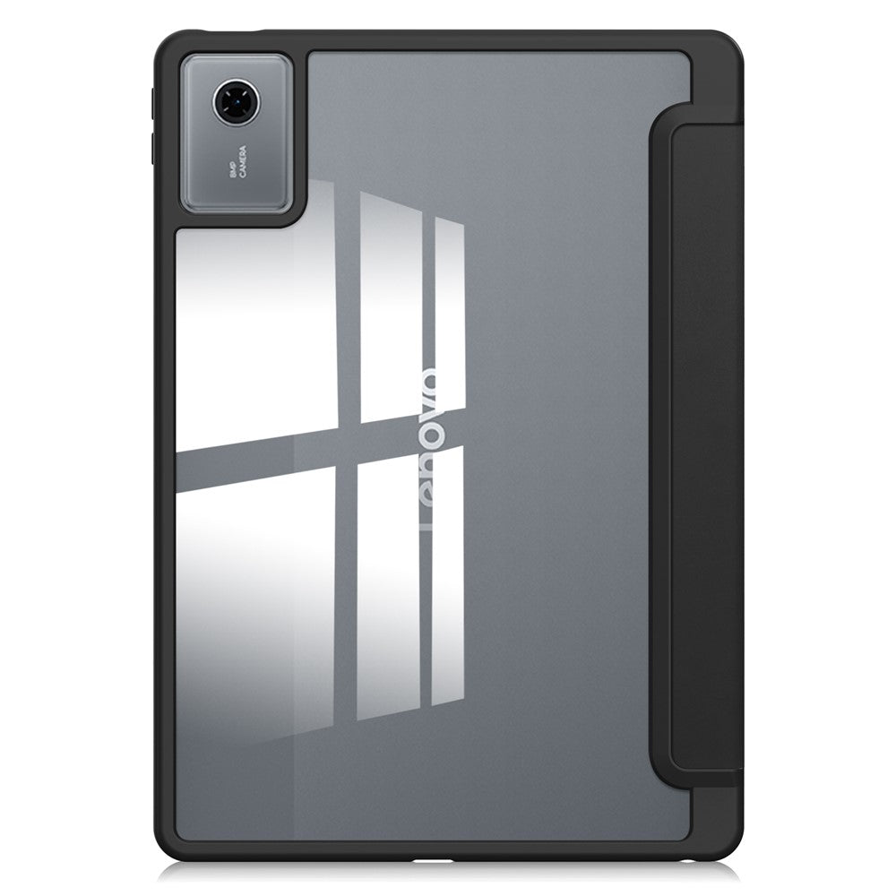 For-Lenovo-Idea-Tab-/-Xiaoxin-Pad-11-2025-Case-Clear-Acrylic-Leather-Tablet-Cover-Support-Auto-Sleep-/-Wake-Black
