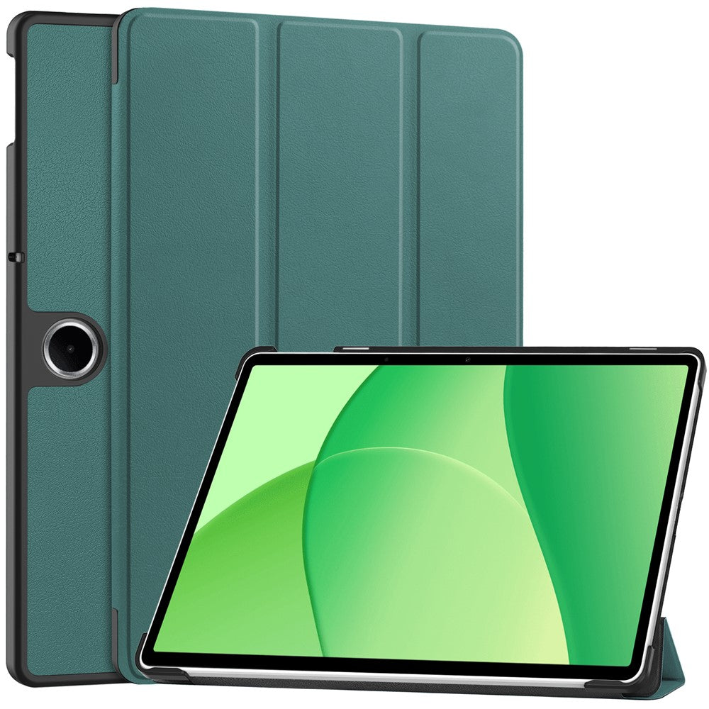 For-Oppo-Pad-SE-/-OnePlus-Pad-Lite-Case-Anti-Drop-Leather-Stand-Tablet-Cover-Blackish-Green