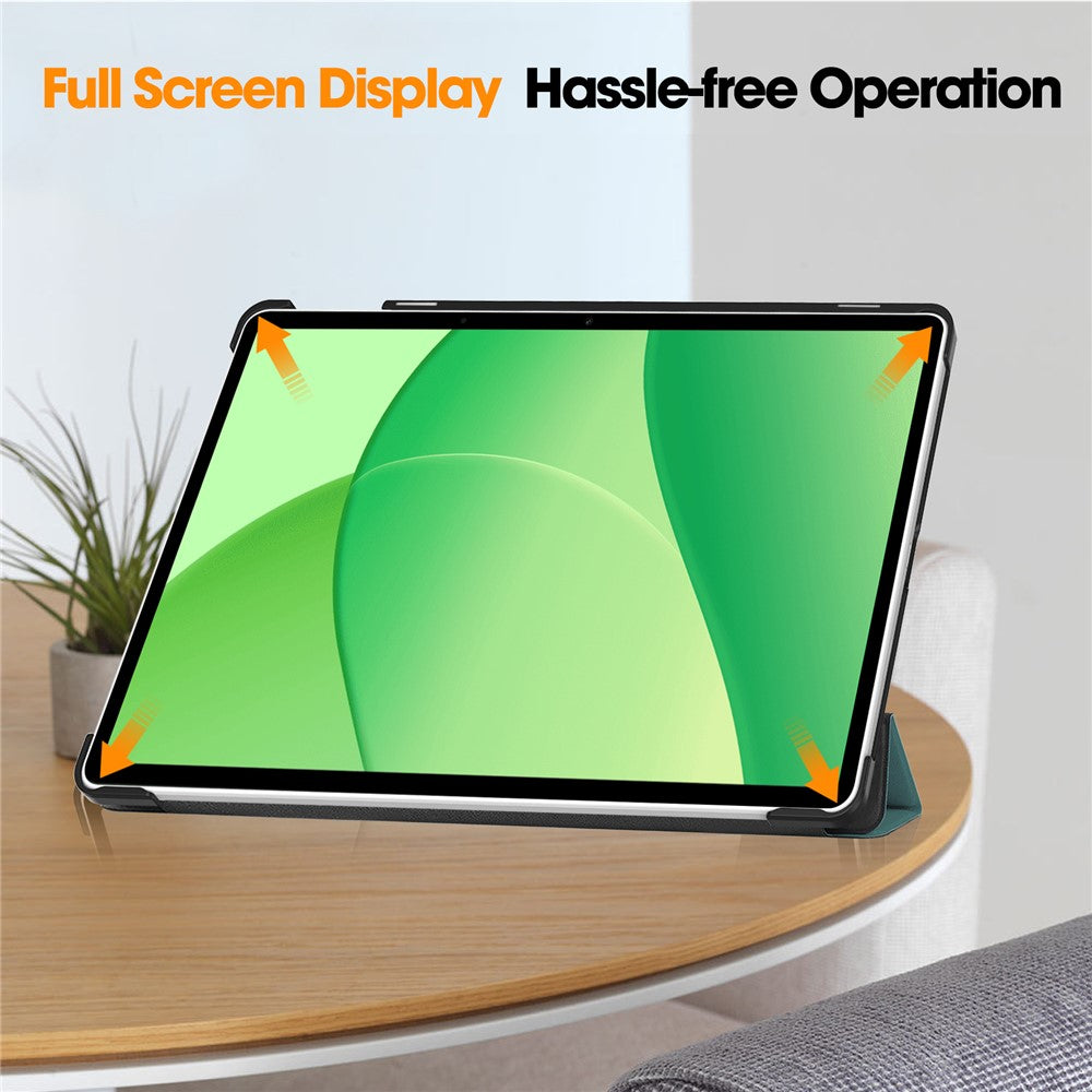 For-Oppo-Pad-SE-/-OnePlus-Pad-Lite-Case-Anti-Drop-Leather-Stand-Tablet-Cover-Blackish-Green