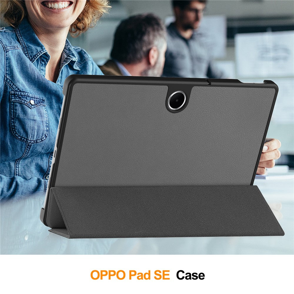 For-Oppo-Pad-SE-/-OnePlus-Pad-Lite-Case-Anti-Drop-Leather-Stand-Tablet-Cover-Grey