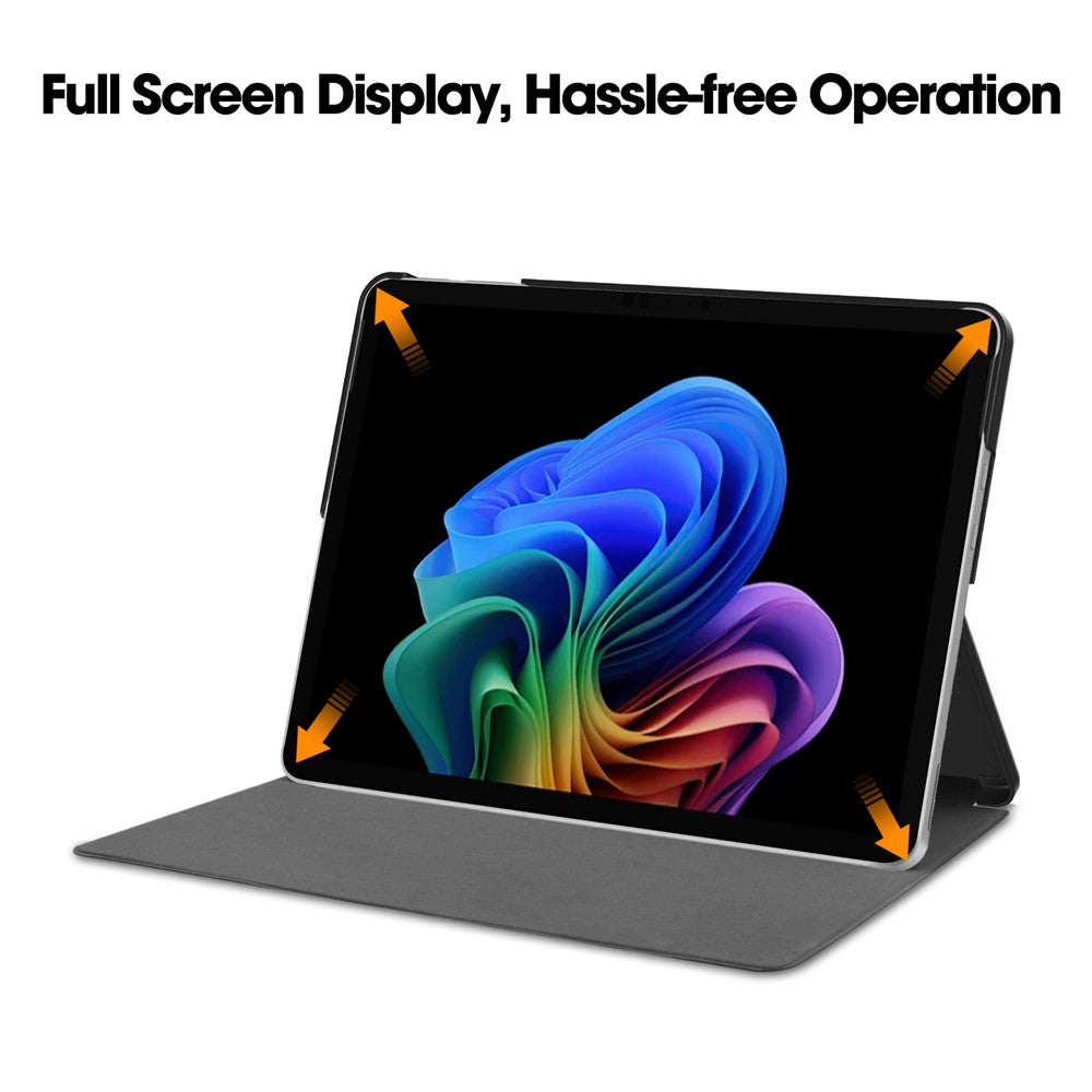For-Microsoft-Surface-Pro-12inch-Case-PU-Leather-Folding-Stand-Folio-Tablet-Cover-Black