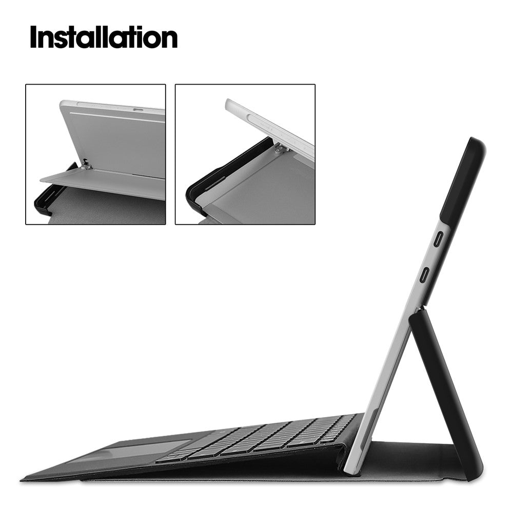 For-Microsoft-Surface-Pro-12inch-Case-PU-Leather-Folding-Stand-Folio-Tablet-Cover-Black
