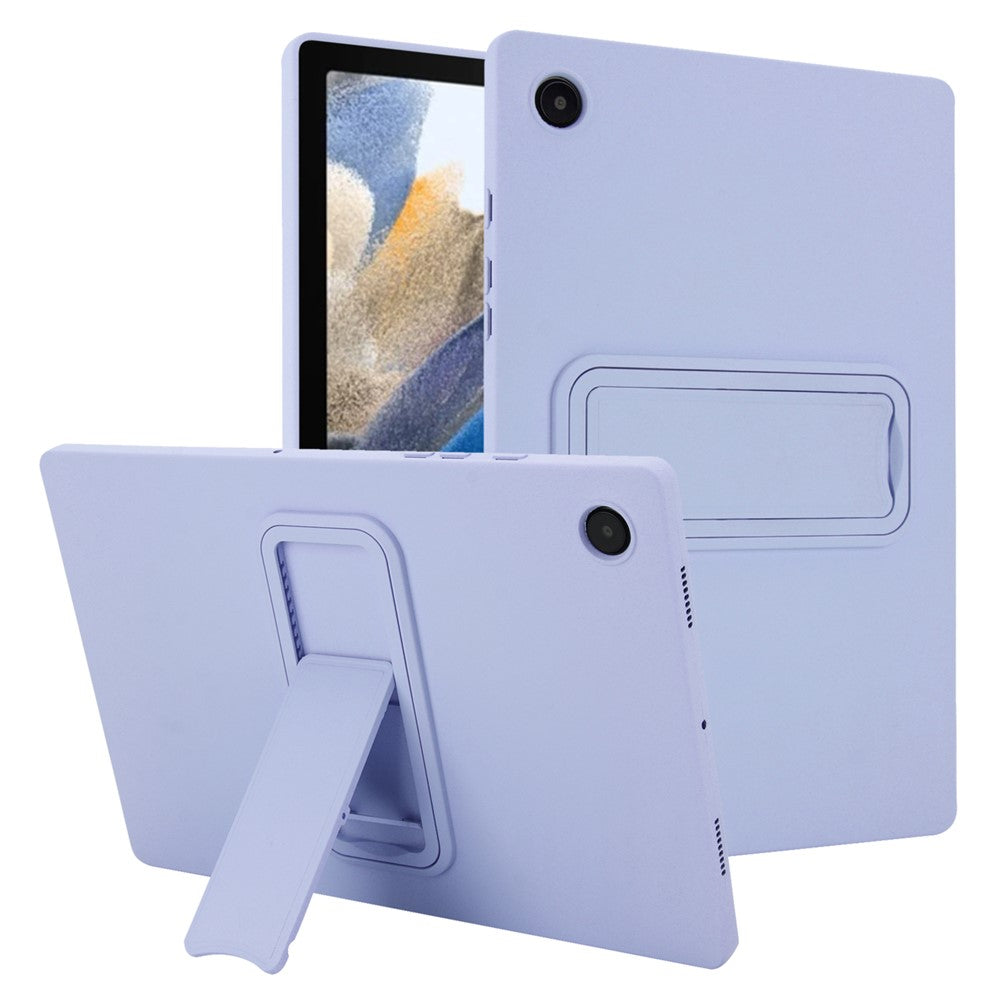 For-Samsung-Galaxy-Tab-A8-10.5-(2022)-/-(2021)-Case-TPU-+-PC-Skin-Friendly-Kickstand-Tablet-Cover-Light-Purple
