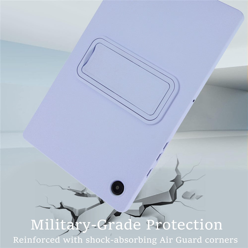 For-Samsung-Galaxy-Tab-A8-10.5-(2022)-/-(2021)-Case-TPU-+-PC-Skin-Friendly-Kickstand-Tablet-Cover-Light-Purple