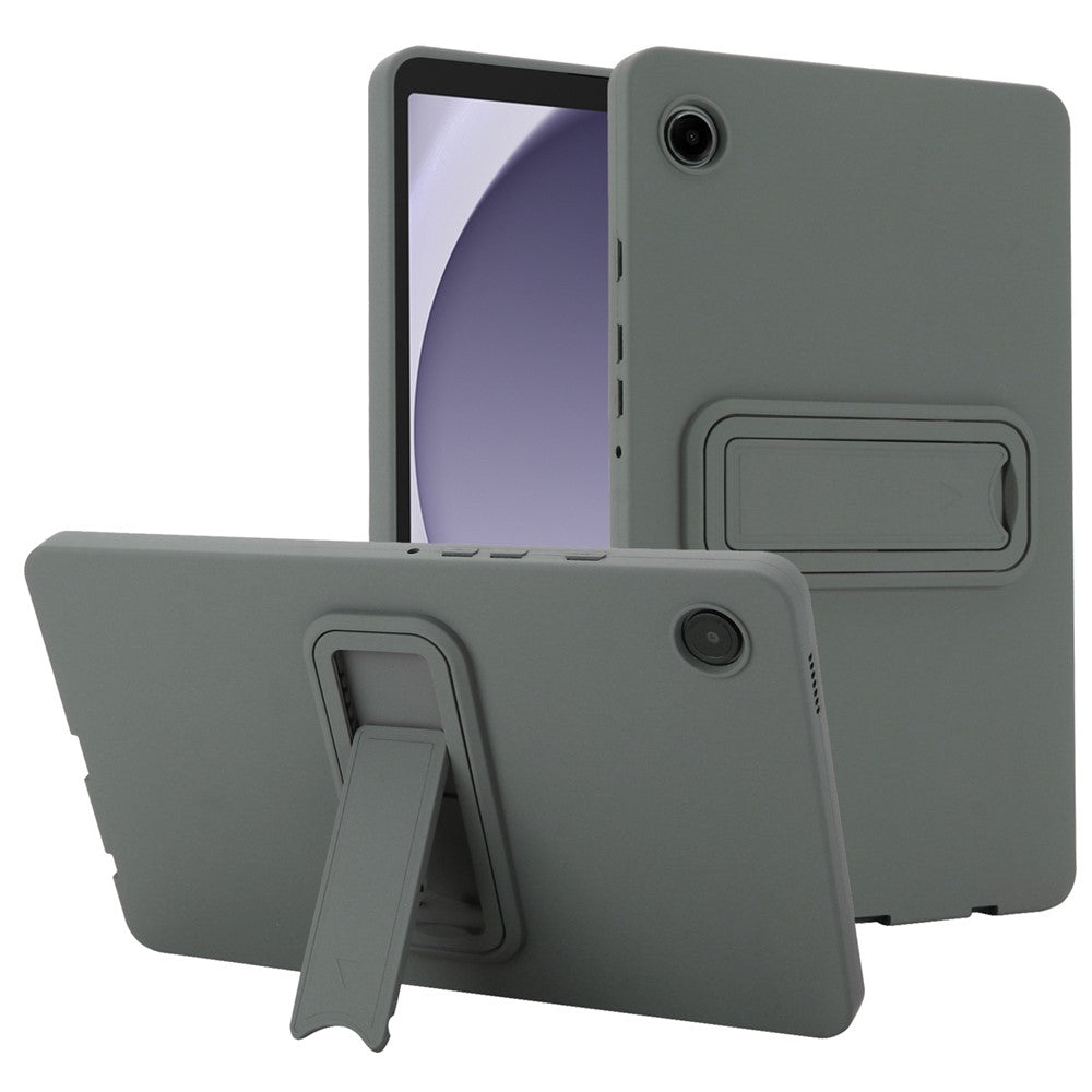 For-Samsung-Galaxy-Tab-A9-Case-TPU-+-PC-Skin-Friendly-Kickstand-Tablet-Cover-Grey