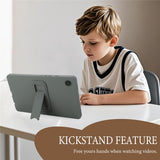 For-Samsung-Galaxy-Tab-A9-Case-TPU-+-PC-Skin-Friendly-Kickstand-Tablet-Cover-Grey