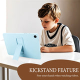 For-Samsung-Galaxy-Tab-A9+-Case-TPU-+-PC-Skin-Friendly-Kickstand-Tablet-Cover-Baby-Blue