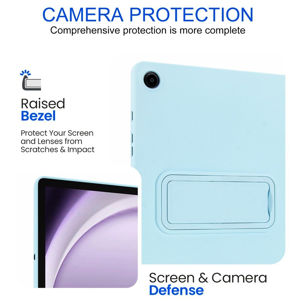 For-Samsung-Galaxy-Tab-A9+-Case-TPU-+-PC-Skin-Friendly-Kickstand-Tablet-Cover-Baby-Blue