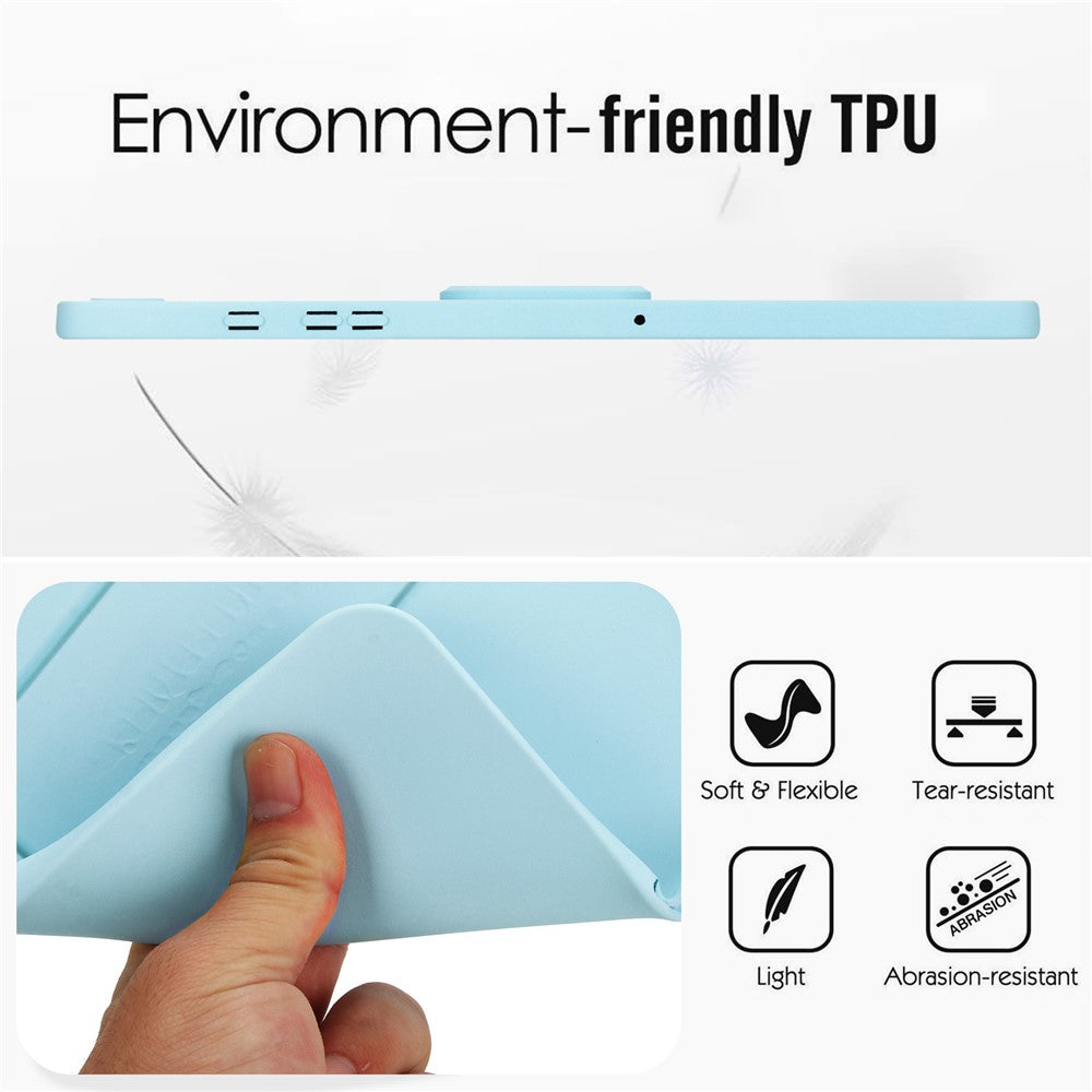 For-Samsung-Galaxy-Tab-A9+-Case-TPU-+-PC-Skin-Friendly-Kickstand-Tablet-Cover-Baby-Blue