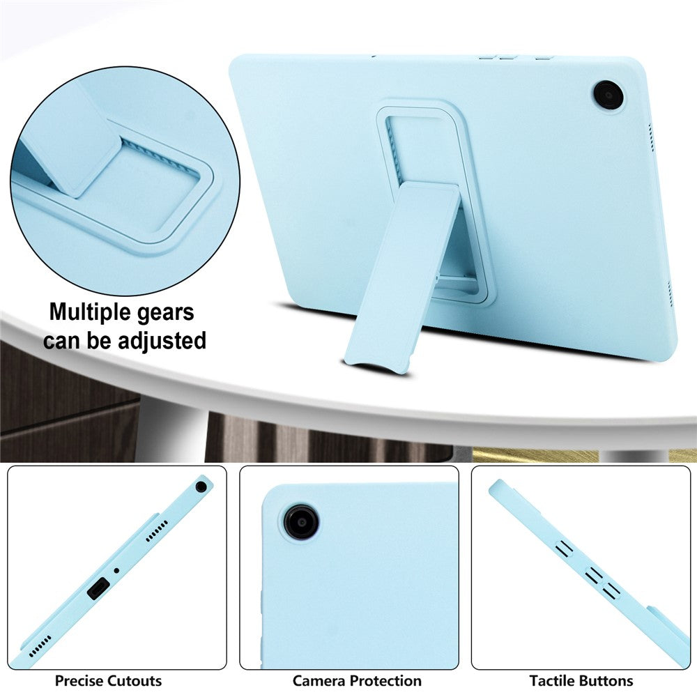 For-Samsung-Galaxy-Tab-A9+-Case-TPU-+-PC-Skin-Friendly-Kickstand-Tablet-Cover-Baby-Blue