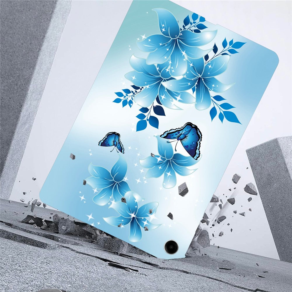 For-Samsung-Galaxy-Tab-A9+-Case-Pattern-Printing-Slim-Soft-TPU-Tablet-Cover-Blue-Butterfly