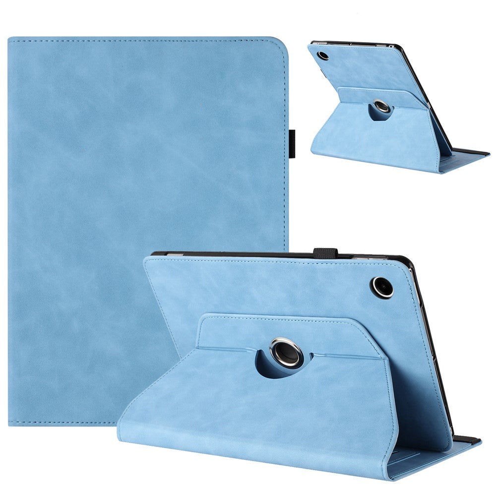For-Samsung-Galaxy-Tab-A11+-/-A9+-Case-Rotating-Stand-Solid-Color-PU-Leather-Tablet-Cover-Sky-Blue