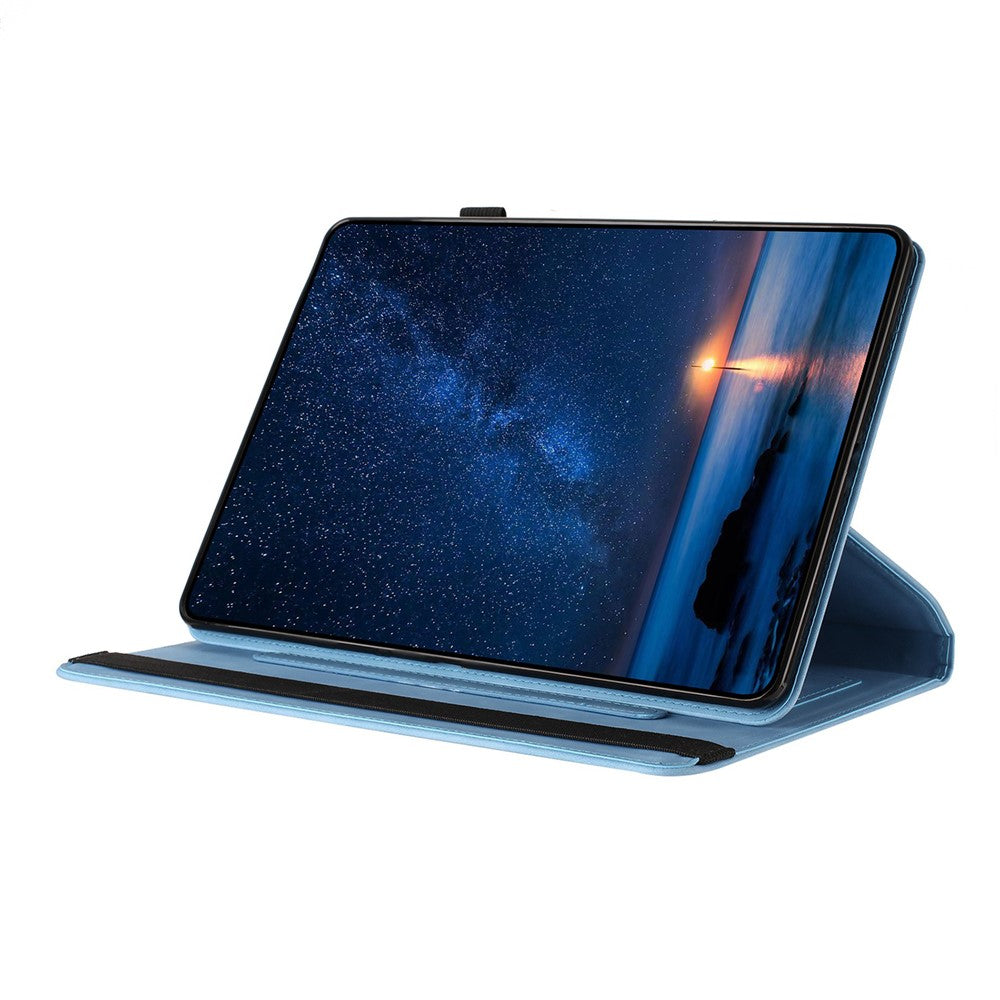 For-Samsung-Galaxy-Tab-A11+-/-A9+-Case-Rotating-Stand-Solid-Color-PU-Leather-Tablet-Cover-Sky-Blue
