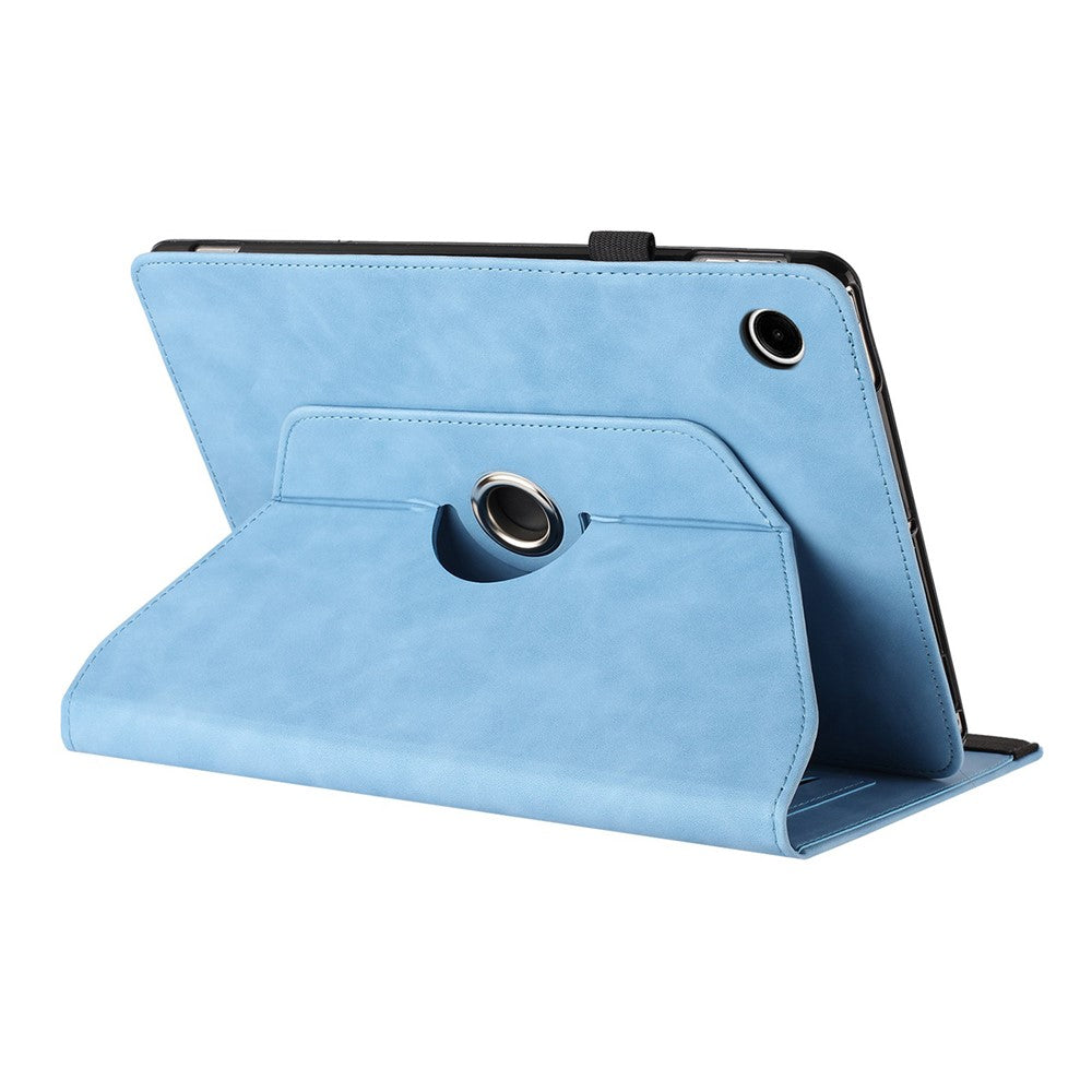 For-Samsung-Galaxy-Tab-A11+-/-A9+-Case-Rotating-Stand-Solid-Color-PU-Leather-Tablet-Cover-Sky-Blue