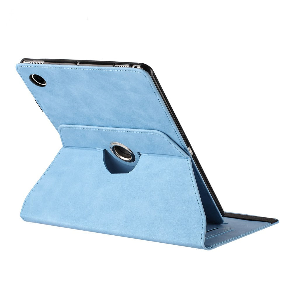 For-Samsung-Galaxy-Tab-A11+-/-A9+-Case-Rotating-Stand-Solid-Color-PU-Leather-Tablet-Cover-Sky-Blue