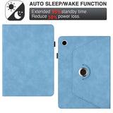 For-Samsung-Galaxy-Tab-A11+-/-A9+-Case-Rotating-Stand-Solid-Color-PU-Leather-Tablet-Cover-Sky-Blue