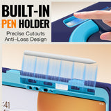 For-Xiaomi-Pad-7S-Pro-12.5-/-6S-Pro-12.4-Case-Kickstand-TPU-+-PC-+-Silicone-Tablet-Cover-Navy-Blue