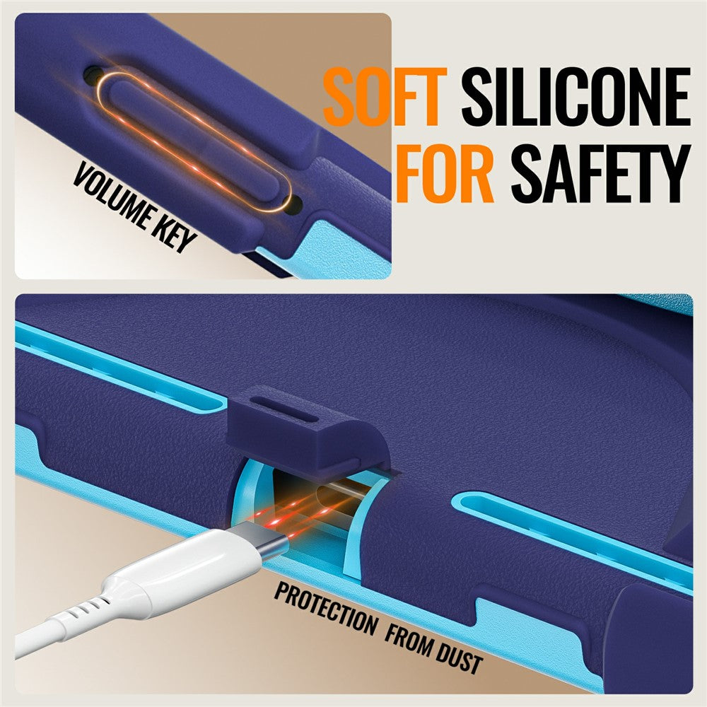 For-Xiaomi-Pad-7S-Pro-12.5-/-6S-Pro-12.4-Case-Kickstand-TPU-+-PC-+-Silicone-Tablet-Cover-Navy-Blue