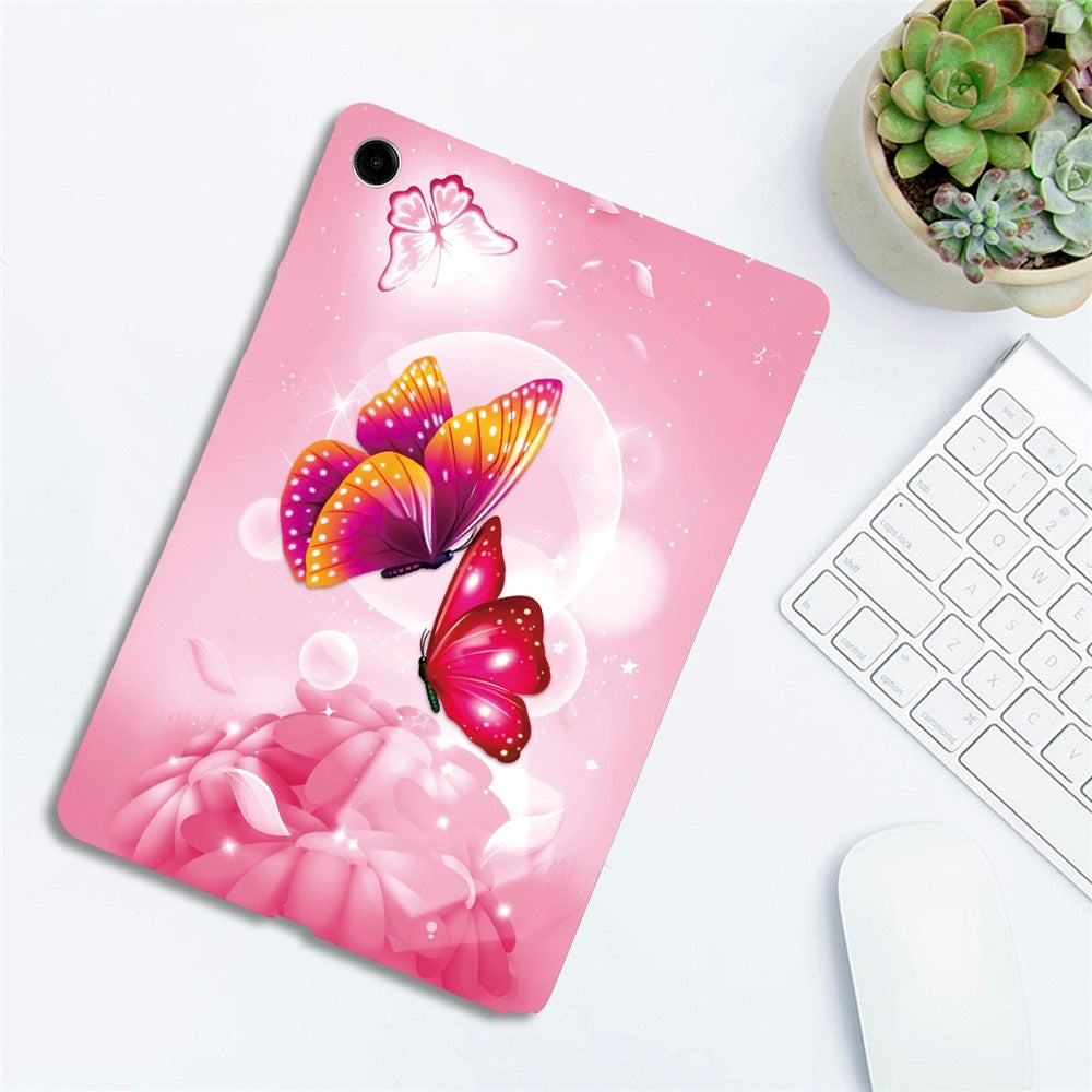 For-Samsung-Galaxy-Tab-A11+-Case-Pattern-Printing-Slim-Soft-TPU-Tablet-Cover-Pink-Butterfly