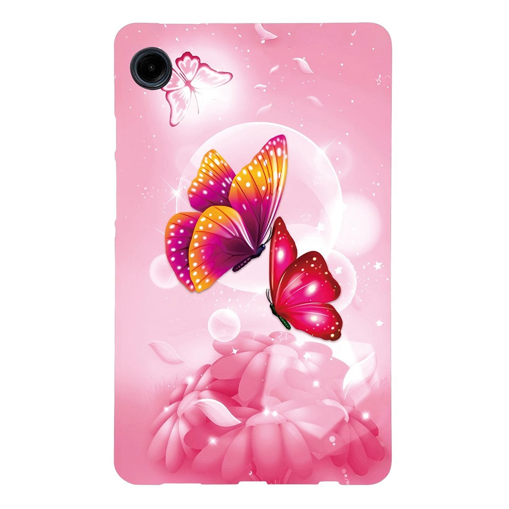 For-Samsung-Galaxy-Tab-A11-/-A9-Case-Pattern-Printing-Slim-Soft-TPU-Tablet-Cover-Pink-Butterfly
