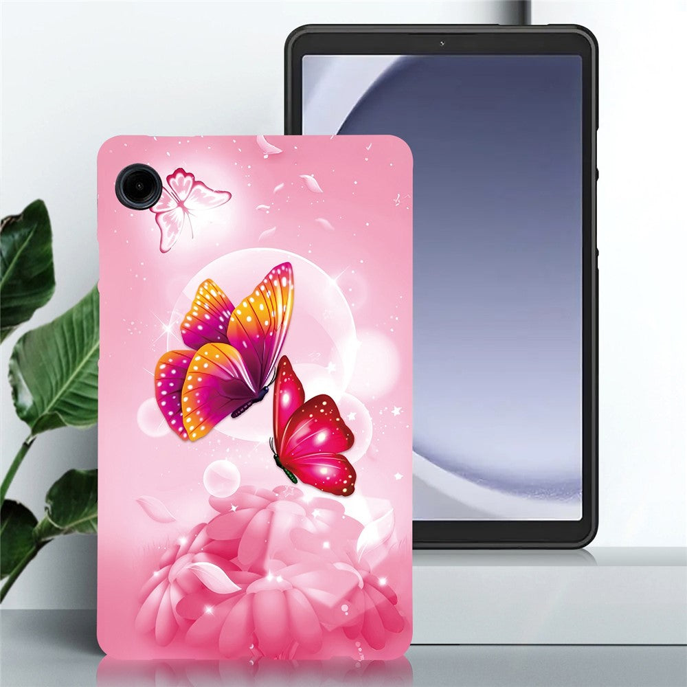 For-Samsung-Galaxy-Tab-A11-/-A9-Case-Pattern-Printing-Slim-Soft-TPU-Tablet-Cover-Pink-Butterfly
