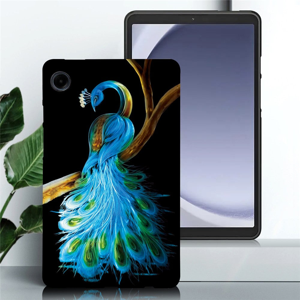 For-Samsung-Galaxy-Tab-A11-/-A9-Case-Pattern-Printing-Slim-Soft-TPU-Tablet-Cover-Peacock