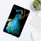 For-Samsung-Galaxy-Tab-A11-/-A9-Case-Pattern-Printing-Slim-Soft-TPU-Tablet-Cover-Peacock