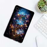 For-Samsung-Galaxy-Tab-A11-/-A9-Case-Pattern-Printing-Slim-Soft-TPU-Tablet-Cover-Small-Lantern-Flower