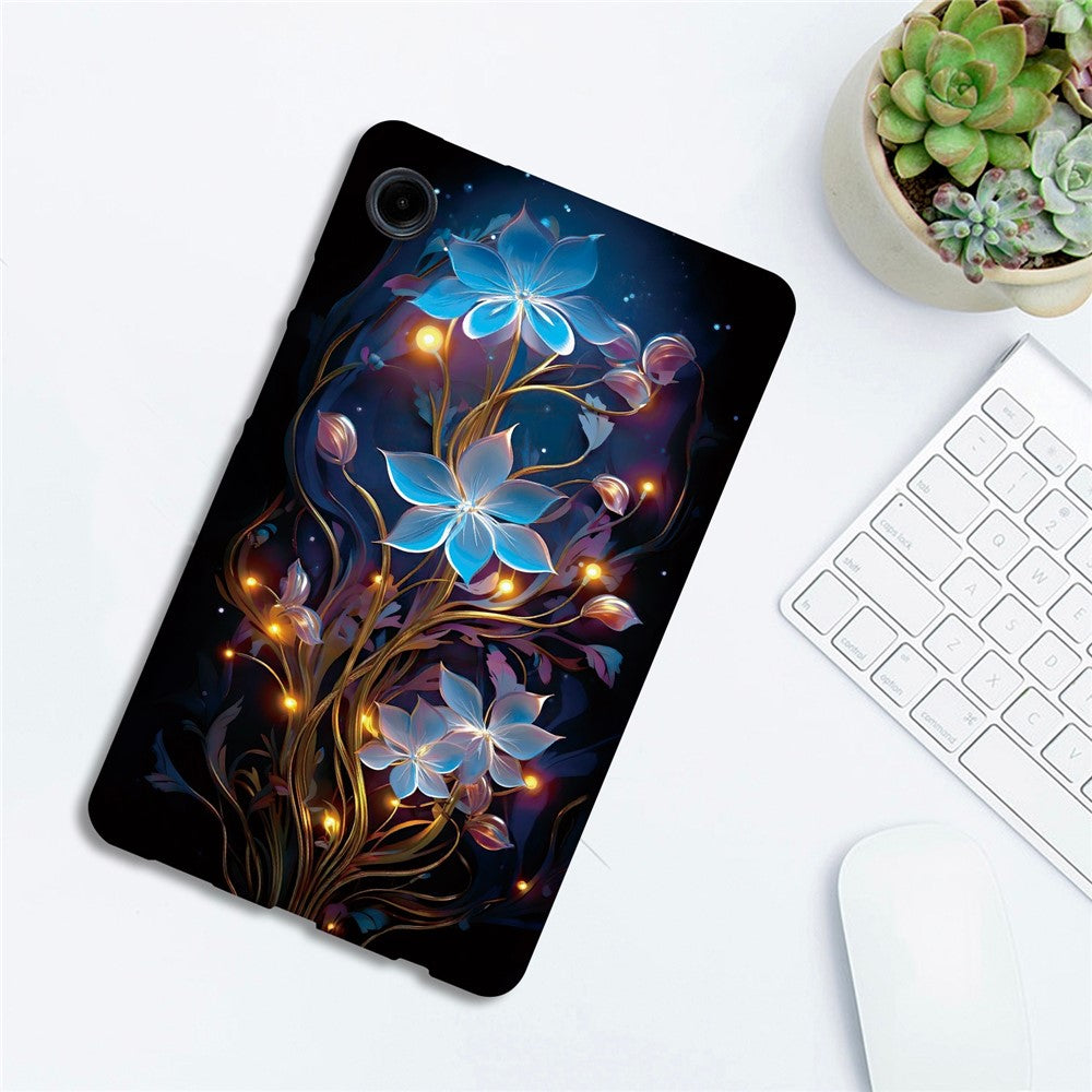 For-Samsung-Galaxy-Tab-A11-/-A9-Case-Pattern-Printing-Slim-Soft-TPU-Tablet-Cover-Small-Lantern-Flower