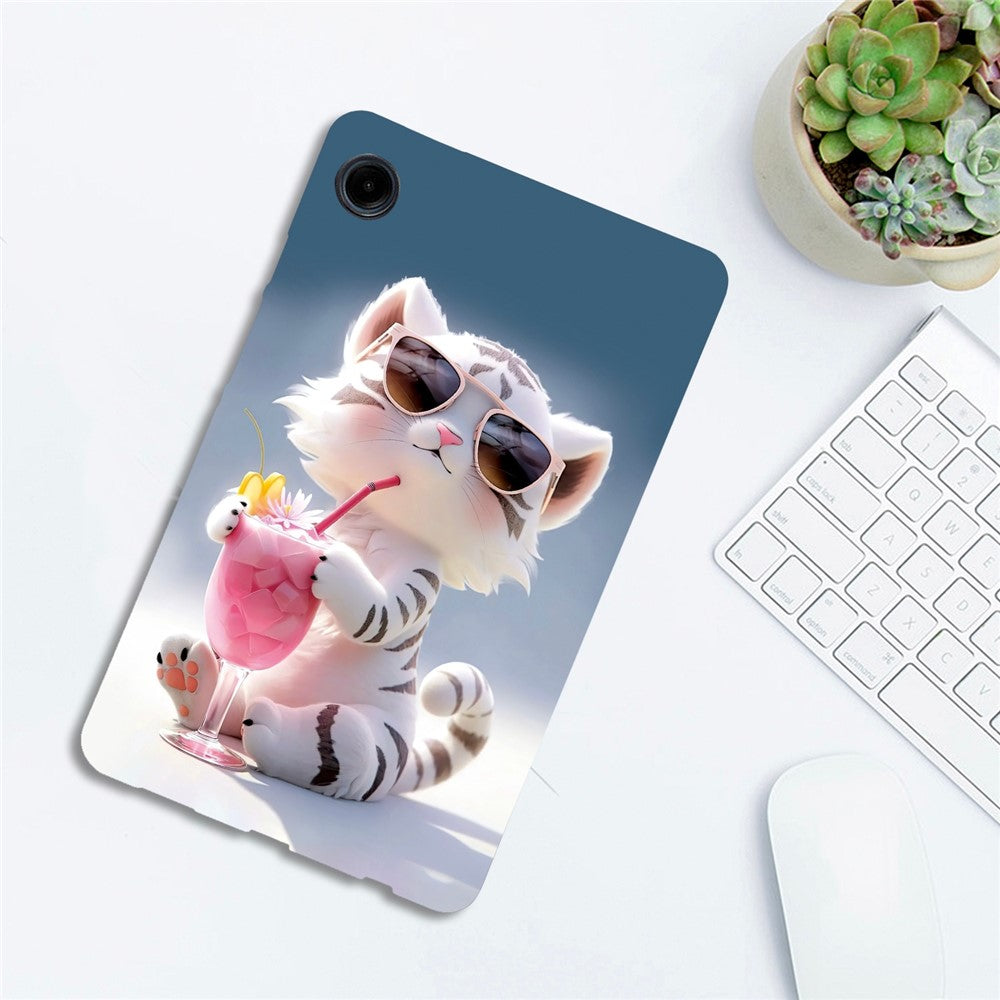 For-Samsung-Galaxy-Tab-A11-/-A9-Case-Pattern-Printing-Slim-Soft-TPU-Tablet-Cover-Cartoon-Tiger