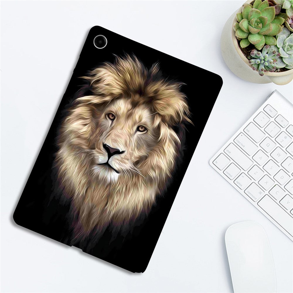 For-Samsung-Galaxy-Tab-A11+-TPU-Case-Pattern-Printing-Slim-Tablet-Protective-Cover-Lion