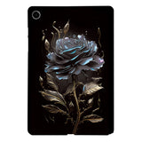 For-Samsung-Galaxy-Tab-A11+-TPU-Case-Pattern-Printing-Slim-Tablet-Protective-Cover-Black-Rose