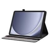 For-Samsung-Galaxy-Tab-A11-/-A9-Leather-Case-Pattern-Printed-Stand-Tablet-Cover-with-Card-Slots-Black-Orchid