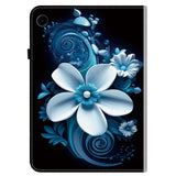 For-Samsung-Galaxy-Tab-A11-/-A9-Leather-Case-Pattern-Printed-Stand-Tablet-Cover-with-Card-Slots-Black-Orchid