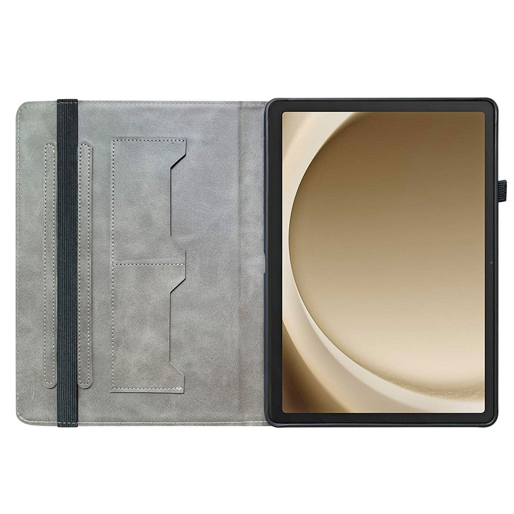 For-Samsung-Galaxy-Tab-A11+-Leather-Case-Pattern-Printed-Stand-Tablet-Cover-with-Card-Slots-Plum-Blossom