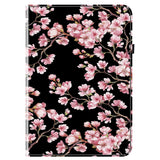 For-Samsung-Galaxy-Tab-A11+-Leather-Case-Pattern-Printed-Stand-Tablet-Cover-with-Card-Slots-Plum-Blossom