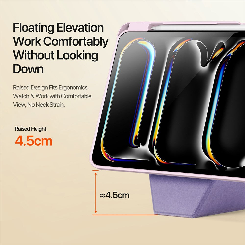 DUX-DUCIS-Vers-Series-For-iPad-Pro-11-(2024)-Tablet-Case-Multi-function-Folding-Stand-Leather-Cover-Pink