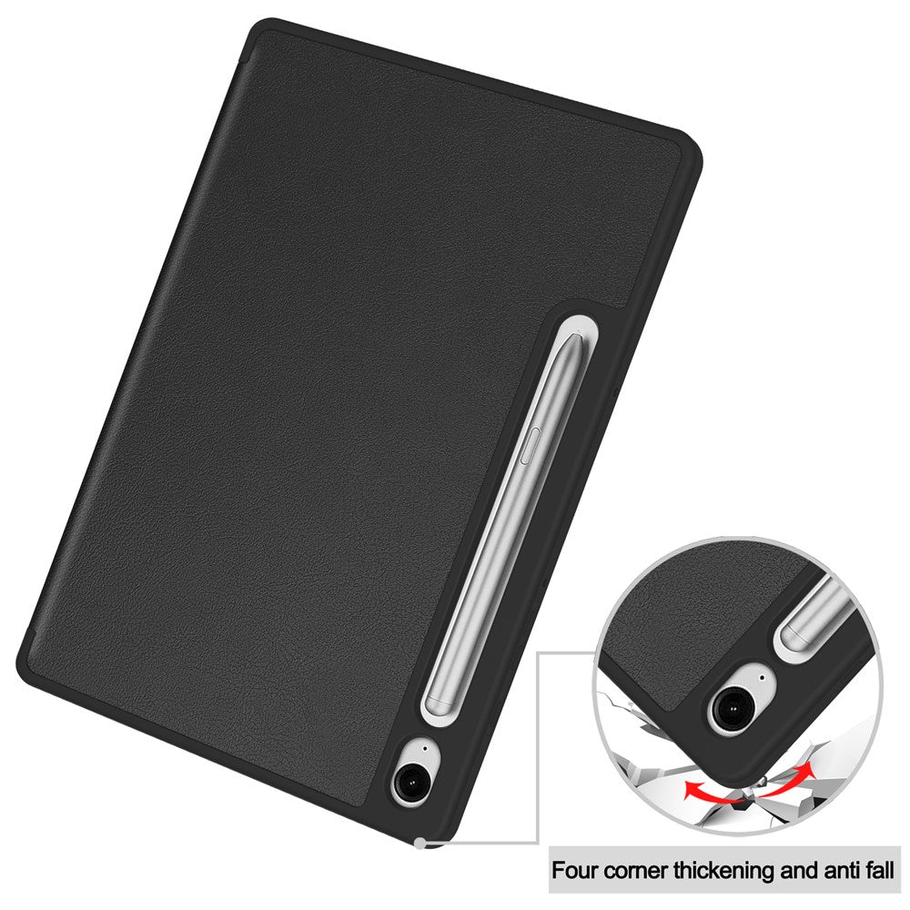 For-Samsung-Galaxy-Tab-S10-Lite-Stand-Case-Shock-Absorbent-Leather-Tablet-Cover-with-Pen-Slot-Black