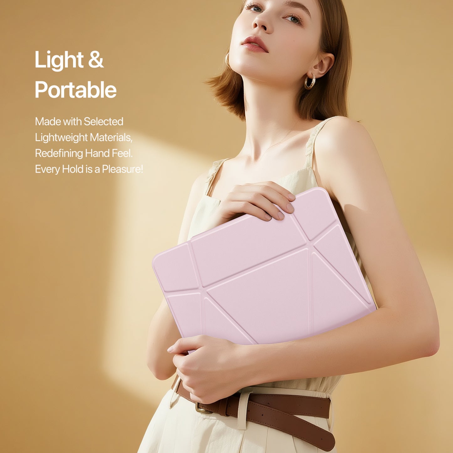 For-iPad-(2025)-/-iPad-10.9-(2022)-Tablet-Case-DUX-DUCIS-Vers-Series-Multi-function-Folding-Stand-Leather-Cover-Pink