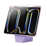 For-iPad-Pro-13-(2024)-Tablet-Case-DUX-DUCIS-Vers-Series-Multi-function-Folding-Stand-Leather-Cover-Pink