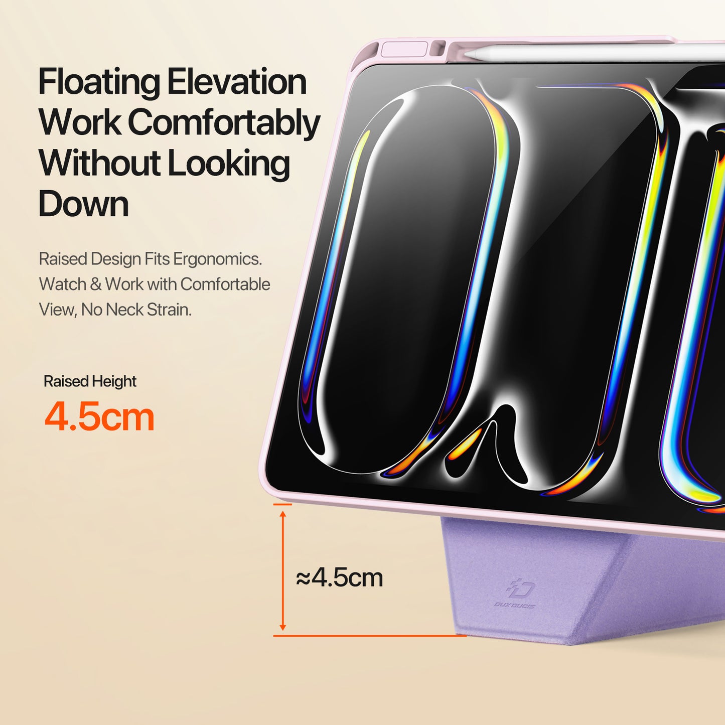 For-iPad-Pro-13-(2024)-Tablet-Case-DUX-DUCIS-Vers-Series-Multi-function-Folding-Stand-Leather-Cover-Pink