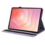 For-Samsung-Galaxy-Tab-S11-Case-Butterfly-Flower-Imprint-PU-Leather-Tablet-Cover-with-Card-Slots-Purple