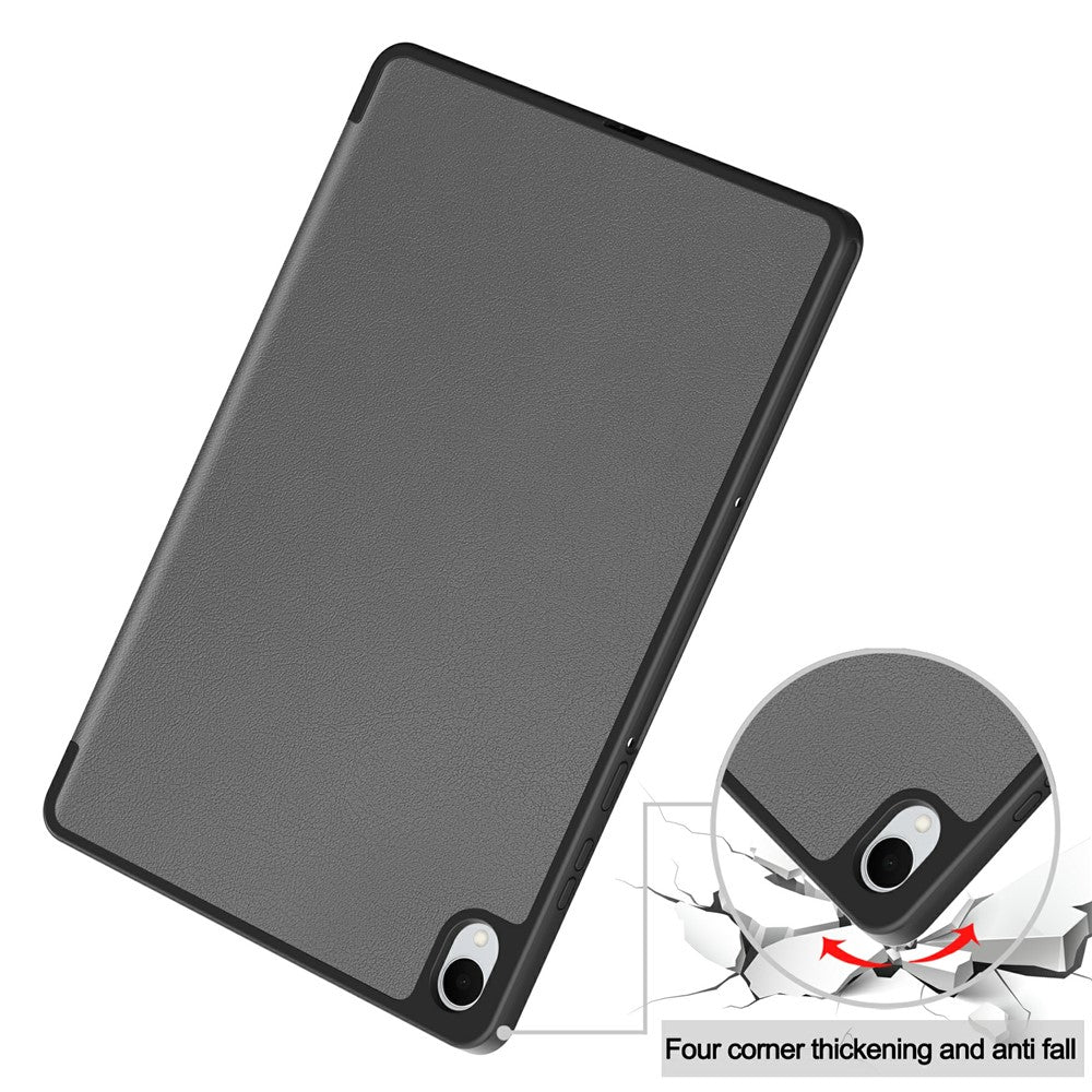 For-Samsung-Galaxy-Tab-S11-Stand-Case-Shock-Absorbent-Leather-Tablet-Cover-with-Pen-Slot-Grey