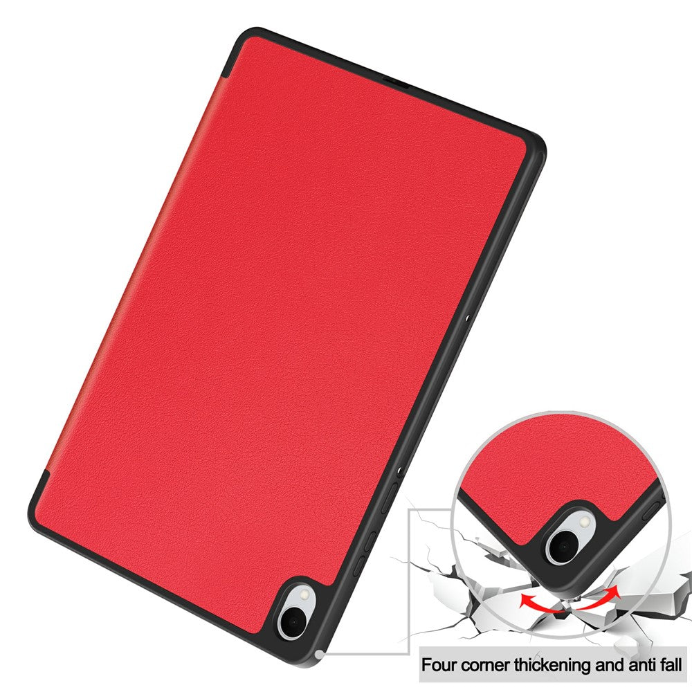 For-Samsung-Galaxy-Tab-S11-Stand-Case-Shock-Absorbent-Leather-Tablet-Cover-with-Pen-Slot-Red