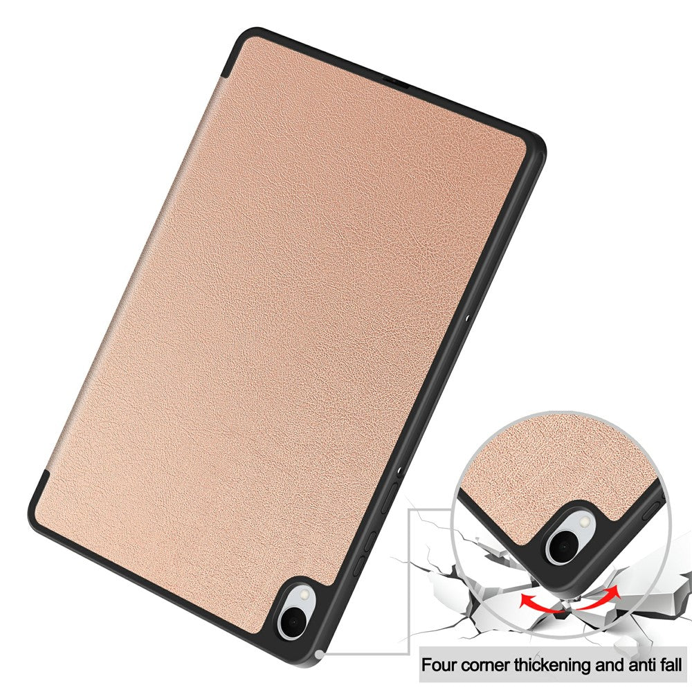 For-Samsung-Galaxy-Tab-S11-Stand-Case-Shock-Absorbent-Leather-Tablet-Cover-with-Pen-Slot-Rose-Gold