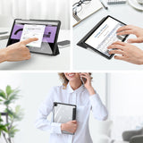 For-Samsung-Galaxy-Tab-A9+-/-Galaxy-Tab-A11+-Case-DUX-DUCIS-TOBY-Series-Tri-fold-Stand-PU-Leather-Tablet-Cover-Black