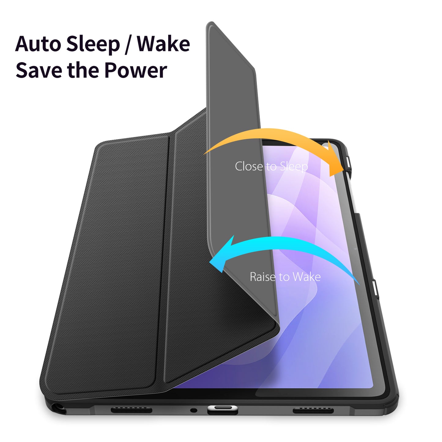 For-Samsung-Galaxy-Tab-A9+-/-Galaxy-Tab-A11+-Case-DUX-DUCIS-TOBY-Series-Tri-fold-Stand-PU-Leather-Tablet-Cover-Black