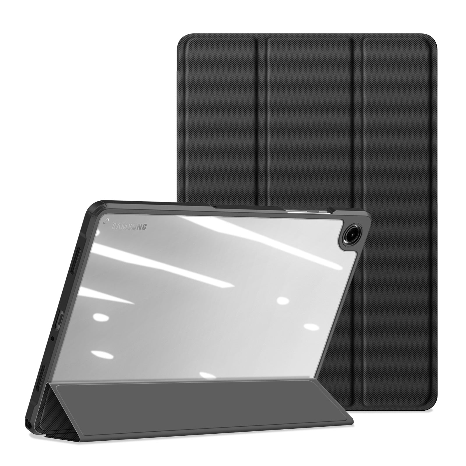 For-Samsung-Galaxy-Tab-A9+-/-Galaxy-Tab-A11+-Case-DUX-DUCIS-TOBY-Series-Tri-fold-Stand-PU-Leather-Tablet-Cover-Black