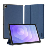For-Samsung-Galaxy-Tab-A9+-/-Galaxy-Tab-A11+-Case-DUX-DUCIS-Domo-Series-Tri-fold-Stand-PU-Leather-Tablet-Cover-Blue