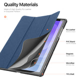 For-Samsung-Galaxy-Tab-A9+-/-Galaxy-Tab-A11+-Case-DUX-DUCIS-Domo-Series-Tri-fold-Stand-PU-Leather-Tablet-Cover-Blue